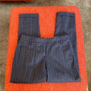 VTG Schumacher Pinstripe Wool Cuffed Trouser Pants